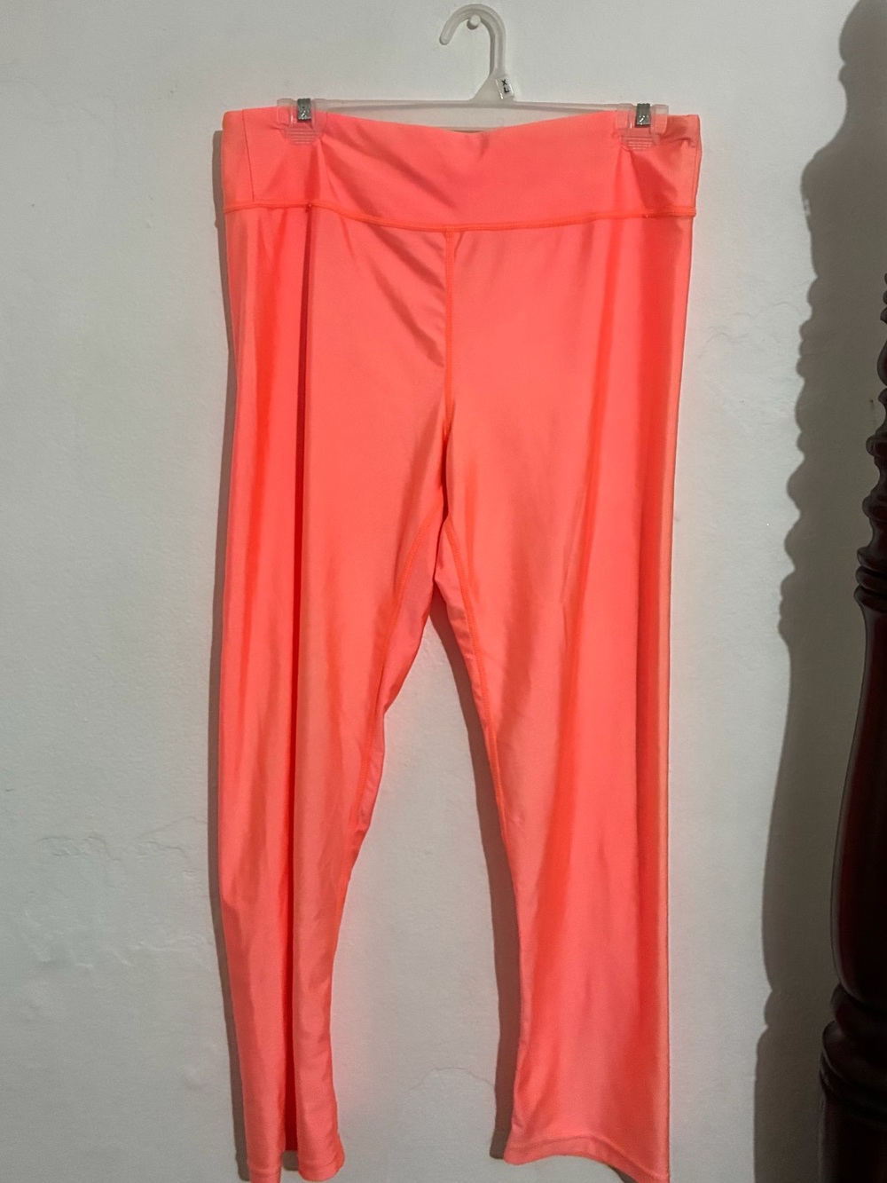 Women's Neon Coral Leggings - High-Rise Active Legging